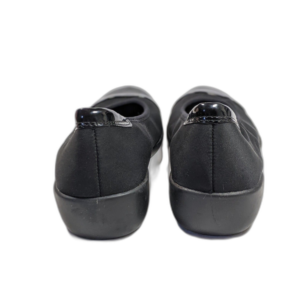 Laura Scott I Love Comfort Wedge Heel Ballet Shoe Black Patent Leather Sz 10 - Picture 4 of 9